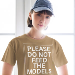 Alternative view of Please Do Not Feed The Models Crop Top (Relaxed fit)