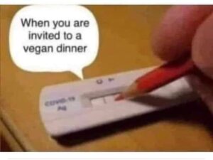COVID-19 Vegan dinner meme
