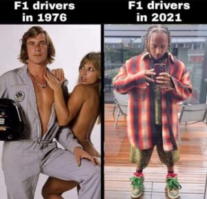 F1 drivers in 1976 vs F1 drivers in 2021