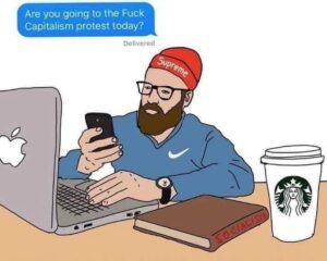 Fuck Capitalism protest