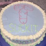 Funny Valentine's Cake SUCK IT Dick cake
