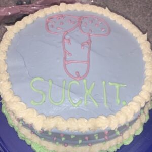 Funny Valentine's Cake SUCK IT Dick cake