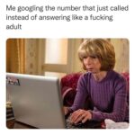 Googling a phone number instead of answering