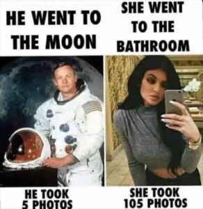 He Went To The Moon - She Went To The Bathroom