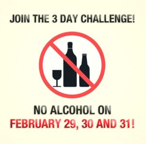 Join The 3 Day No Alcohol Challenge
