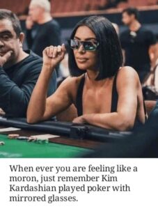Kim Kardashian poker player