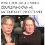 Mickey Rourke and Axl Rose Lesbian Couple meme