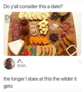The Perfect Date cocaine lines and condoms