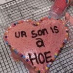 Ur Son Is A Hoe Heart-Shaped Cake