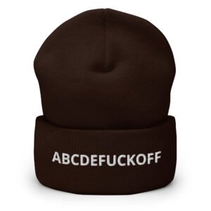 Alternative view of ABCDEFUCKOFF Beanie (Embroidered)