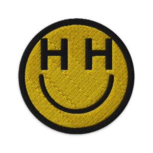 H H Smiley Face Embroidered patch