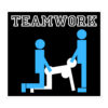 Teamwork Threesome Sticker