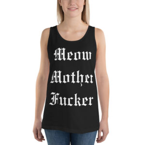 Alternative view of Meow Mother Fucker Unisex Tank Top | Melissa Marie Green Millionaires