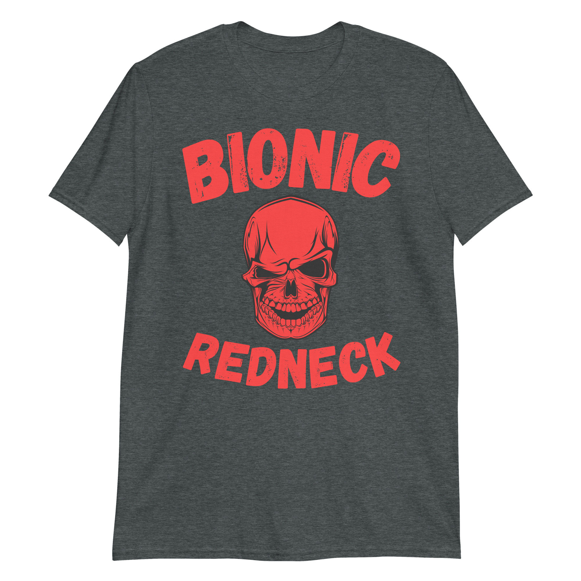 BIONIC REDNECK Skull SCSA (curved text) T-Shirt - Image 2