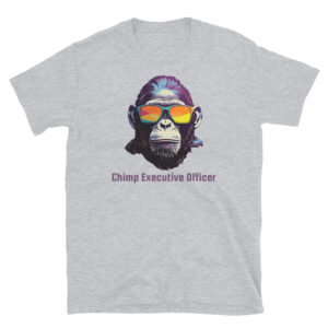 Alternative view of Chimp Executive Officer T-Shirt - Chimpanzee with sunglasses
