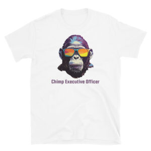 Chimp Executive Officer T-Shirt - Chimpanzee with sunglasses