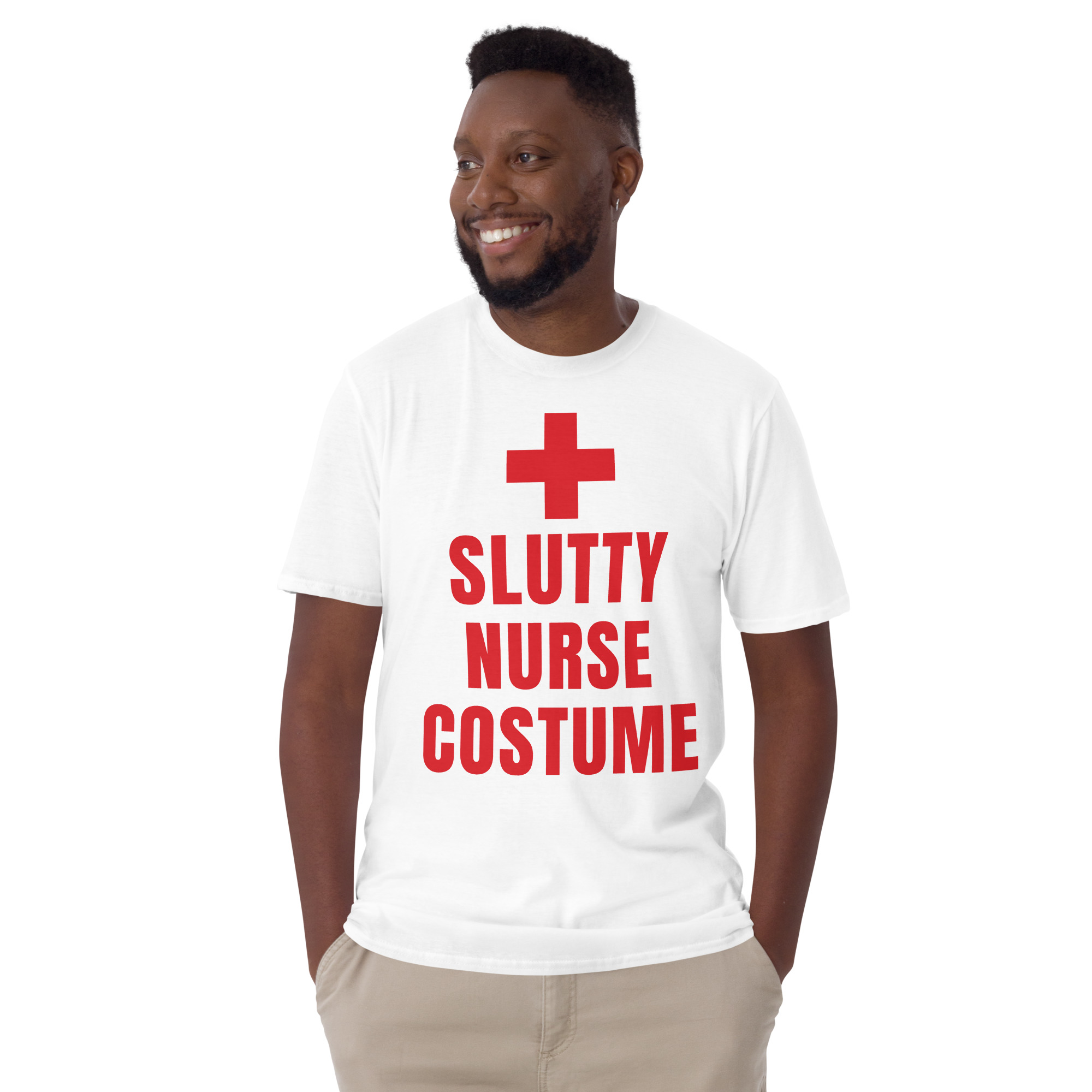 Slutty Nurse Costume (Red Cross) Unisex T-Shirt - Image 5