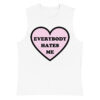 Everybody Hates Me - Pink Heart Sleeveless Shirt