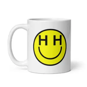 H H Smiley Face coffee mug