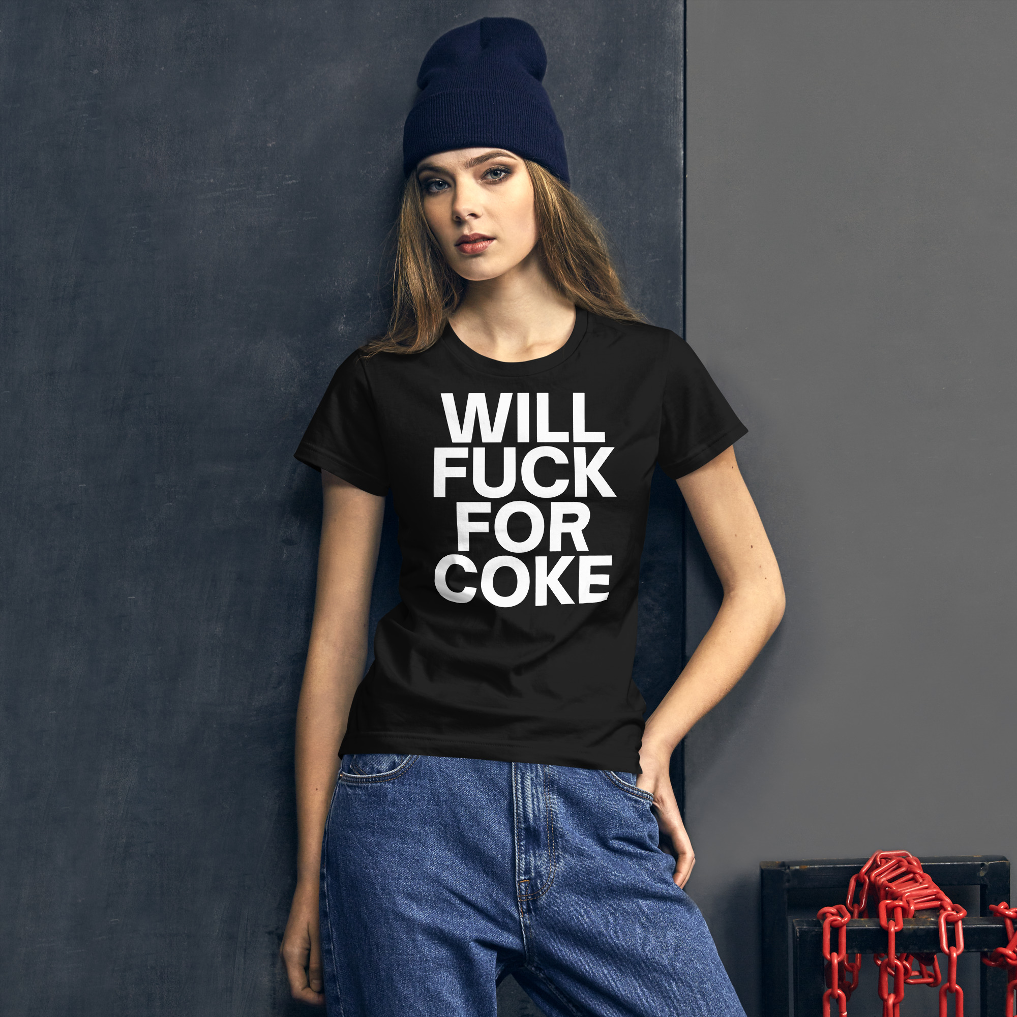 WILL FUCK FOR COKE Women's T-Shirt - Image 3