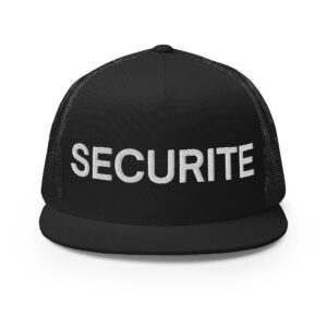 SECURITE Flat Brim Trucker Cap (Embroidered)