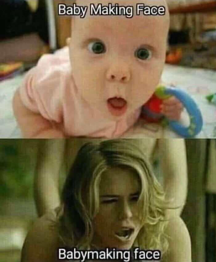 know the difference meme: Baby Making Face vs Babymaking Face