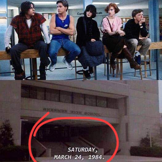 The Breakfast Club -Saturday, March 24, 1984