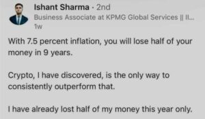 Crypto consistently outperforming Inflation