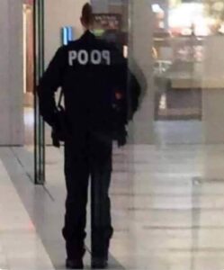 Police Officer Poop