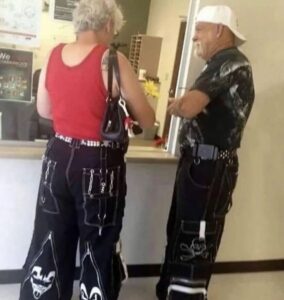 Tripp pants Grandma and Grandpa