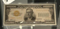 United States one hundred thousand dollar bill (US$100,000)