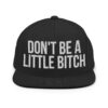 DON'T BE A LITTLE BITCH Flat Brim Snapback Hat (Embroidered)