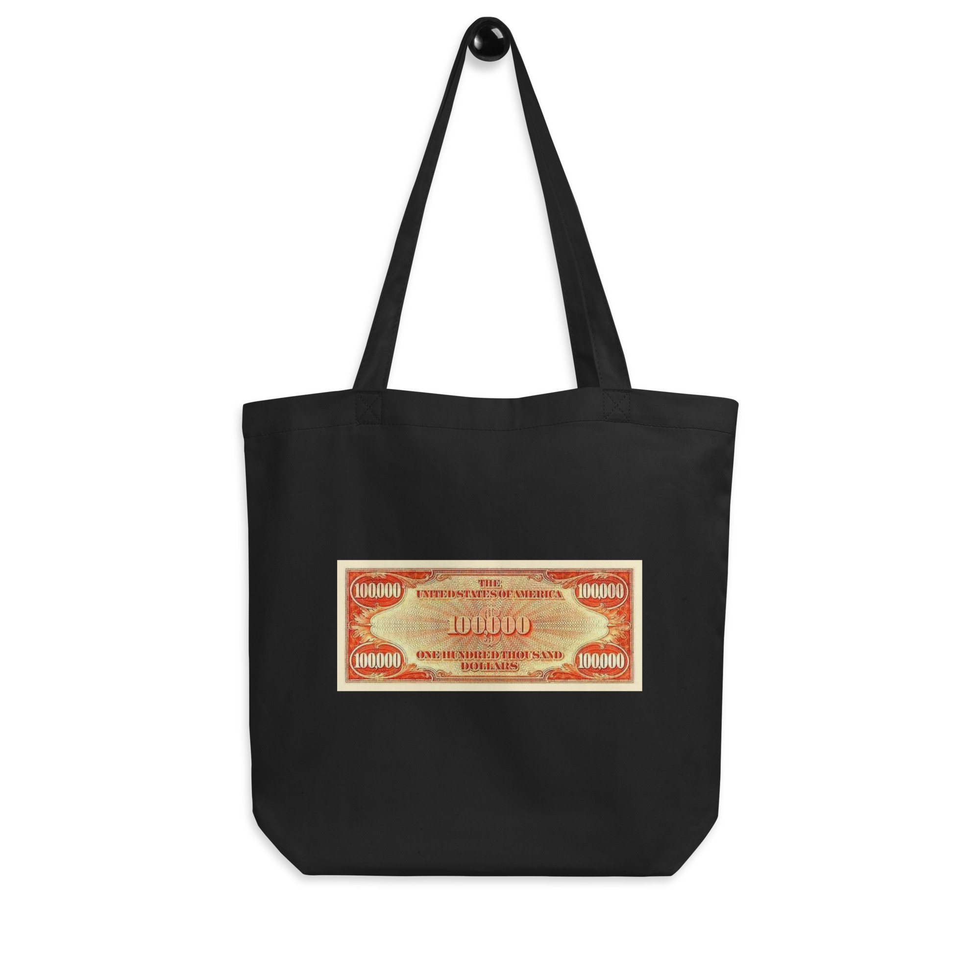One Hundred Thousand Dollar Bill (US$100,000) Tote Bag (FRONT + BACK) - Image 3