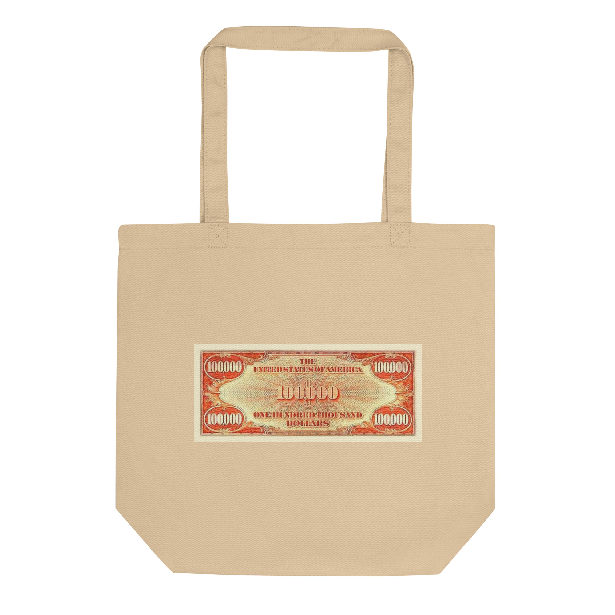 One Hundred Thousand Dollar Bill (US$100,000) Tote Bag (FRONT + BACK) - Image 7