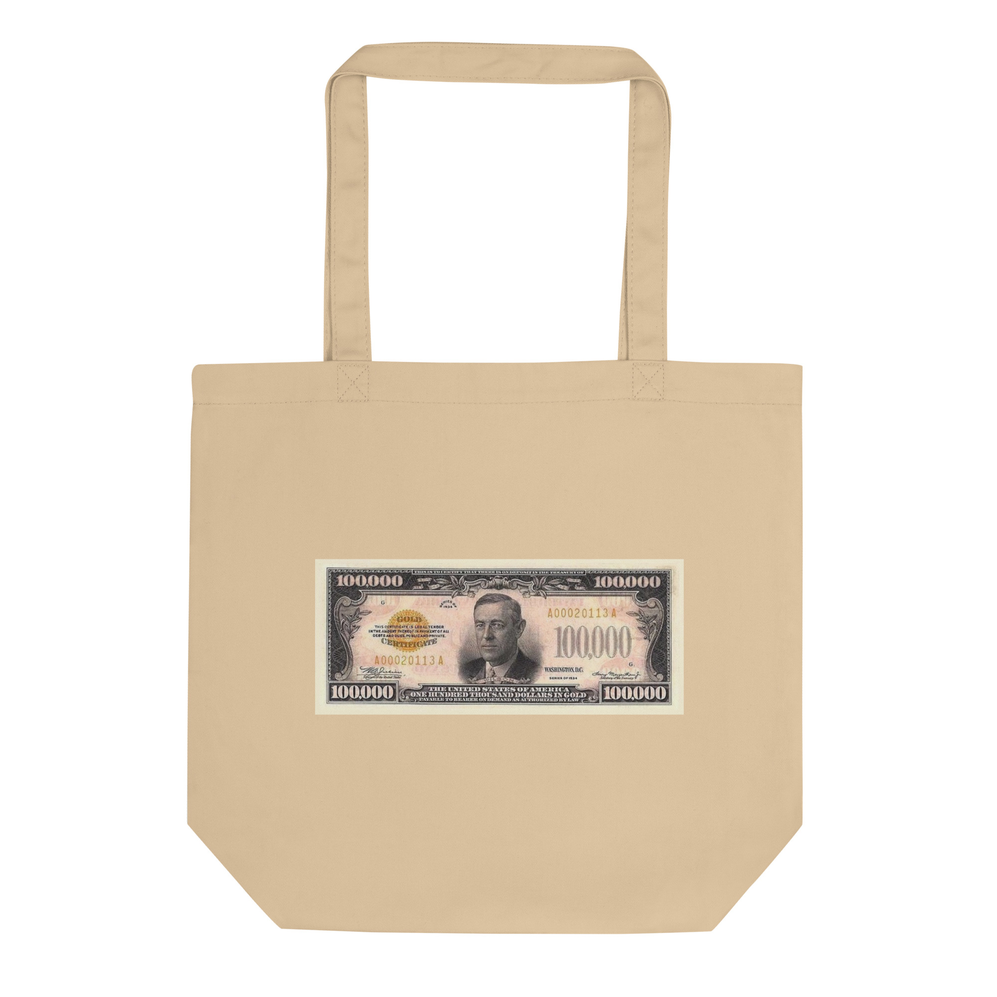 One Hundred Thousand Dollar Bill (US $100,000) Tote Bag - Image 4