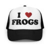 I Love FROGS Embroidered trucker hat