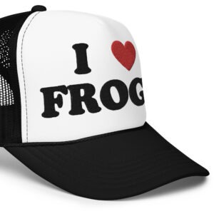 Alternative view of I Love FROGS Embroidered trucker hat