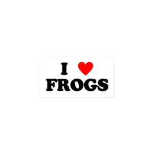 Alternative view of I Love FROGS Sticker