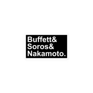 Alternative view of 📈Three Investors: Buffett Soros Nakamoto sticker