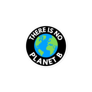 Alternative view of There Is No Planet B, Earth Day Global Warming Awareness sticker