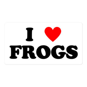 I Love FROGS Sticker