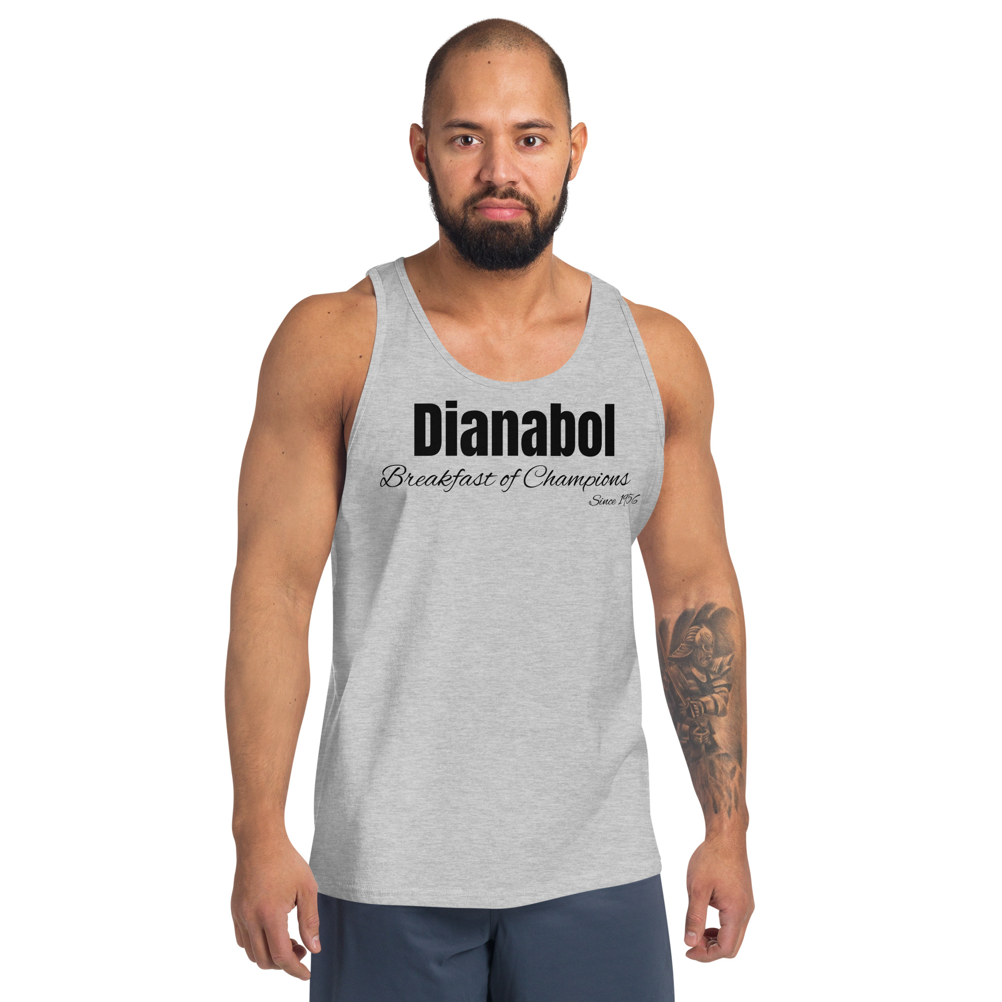 Dianabol Breakfast of Champions since 1956 (in black letters) Tank Top - Image 2