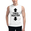 Two Seater Arrow Up Arrow Down Face And Lap Funny Muscle Shirt