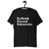 📈Three Investors: Buffett Soros Nakamoto t-shirt