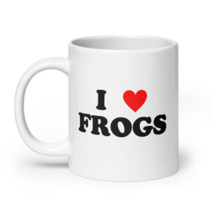 I Love FROGS coffee mug