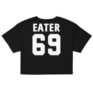 Alternative view of PUSSY EATER 69 (Front + Back) Relaxed Fit crop top