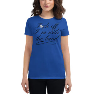 Alternative view of Pamela Anderson Fuck Off I'm With The Band Women's t-shirt (censored version)