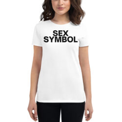 SEX SYMBOL (in black letters) Women's t-shirt