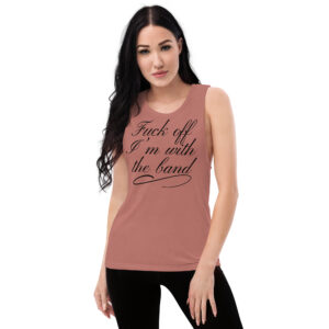 Alternative view of Pamela Anderson Fuck Off I'm With The Band Ladies’ Tank Top