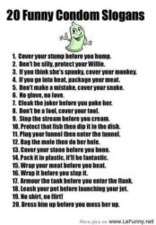 20 Funny Condom Slogans